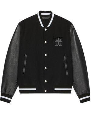 Givenchy 4G Button-Up Varsity Jacket - Black
