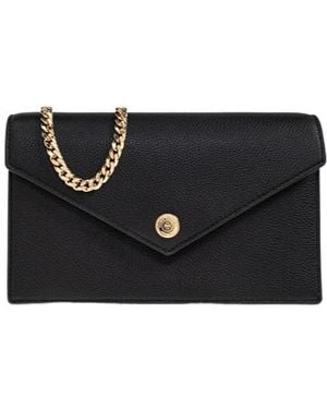 Tory Burch Grained Leather Envelope Clutch Bag - Black