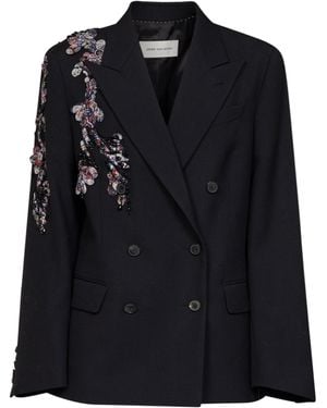 Dries Van Noten Long-Sleeve Blazer - Black