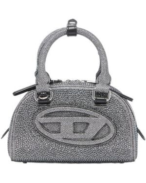 DIESEL 1Dr Dome Rhinestone-Embellished Tote Bag - Grey
