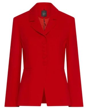 Marella Semi-Fitted Envers Satin Blazer - Red