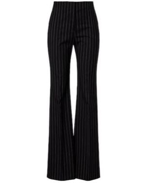 Sportmax Visino Wool-Blend Gabardine Flared Trousers - Black
