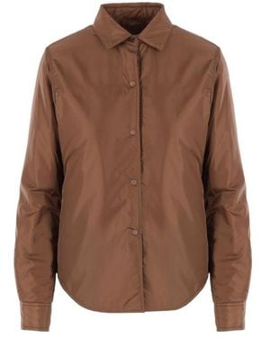 Aspesi Buttoned Padded Shirt Jacket - Brown