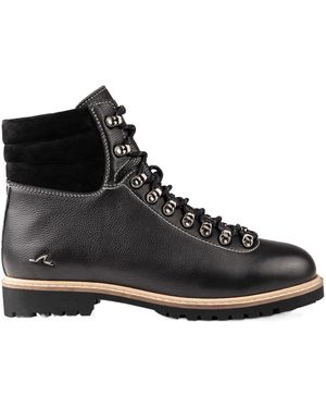 Paul & Shark Leather Booties - Black