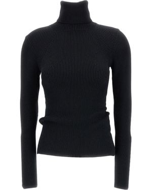 Junya Watanabe Turtleneck Knitted Jumper - Blue
