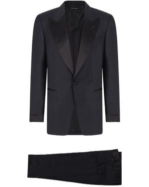Tom Ford Long-Sleeved Suit Jacket And Suit Trousers - Black