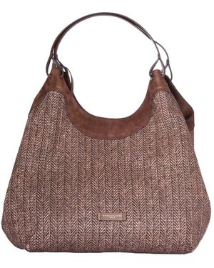 Gianni Chiarini Patterned Leather Shoulder Bag - Brown