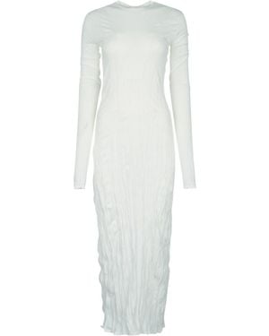 TOTEME Totême Textured Long-Sleeved Knitted Dress - White