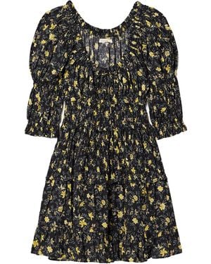 Doen Floral Print Dress - Black