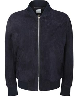 Paul Smith Zip-Up Long-Sleeved Bomber Jacket - Blue