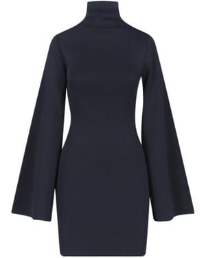 Calvin Klein Stretch-Knit Mock-Neck Mini Dress - Blue