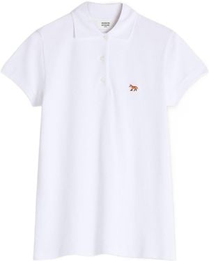 Maison Kitsuné Maison Kitsuné Baby Fox Patch Polo Shirt - White