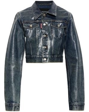 DSquared² Long-Sleeve Denim Jacket - Blue