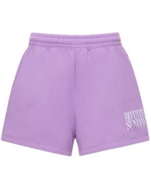 ROTATE BIRGER CHRISTENSEN Roda Cotton Logo Shorts - Purple