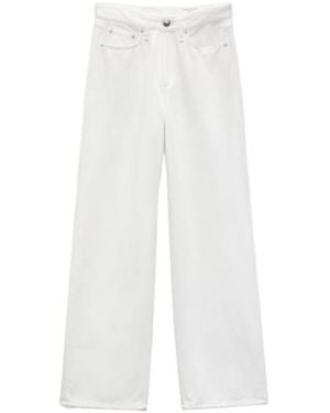 Rag & Bone Featherweight Logan Wide-Leg Jeans - White