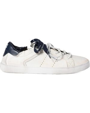 Miu Miu Round-Toe Lace-Up Trainers - Blue