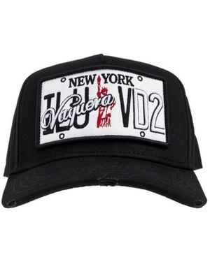 DSquared² X Vaquera Logo Patch Baseball Cap - Black