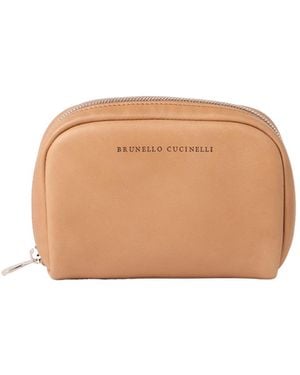 Brunello Cucinelli Zip-Around Beauty Case - Natural