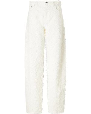 Haikure Mid-Rise Barrel-Leg Jeans - White