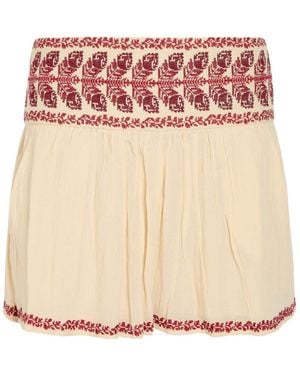 Isabel Marant Cotton Embroidered Dress - Natural