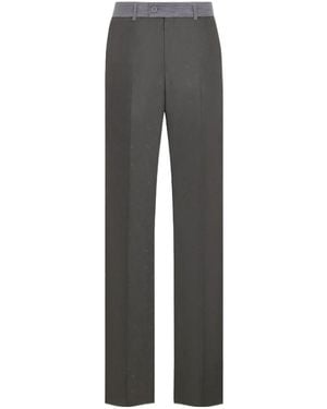 Dior Homme Button Detailed Straight Leg Pants - Gray