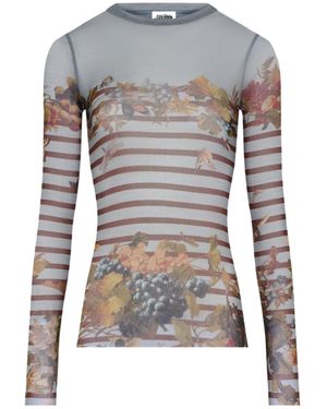 Jean Paul Gaultier Long Sleeve Tops - Grey