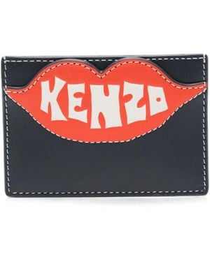 KENZO Graphic-Print Card Holder - Red