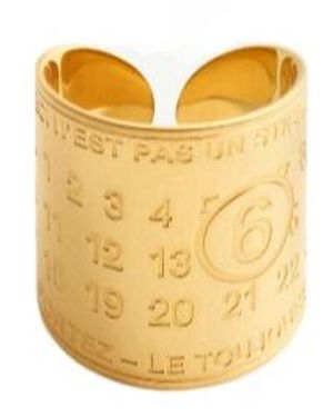 MM6 by Maison Margiela Souvenir Sticker Band Ring - Yellow