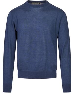 Canali Long-Sleeve Knit Top - Blue