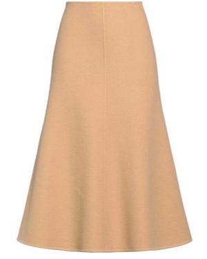 Chloé Simple Solid Wool Skirt - Natural