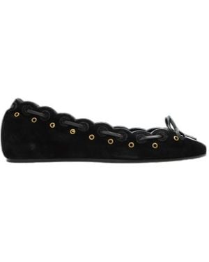 Isabel Marant Round Toe Ballet Shoes - Black
