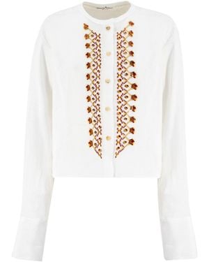 Ermanno Scervino Embroidered Button-Up Top - White