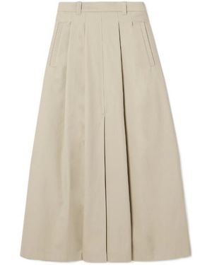 Altuzarra Twill Extra-Long Midi Skirt - White