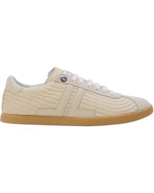 Lanvin Quilted Logo Sneakers - White