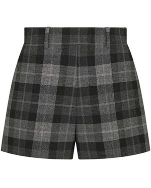 Dior Christian Chequered Shorts - Grey
