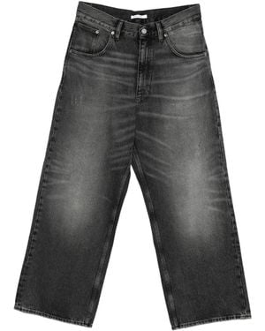 sunflower Topstitching Wide-Leg Jeans - Grey