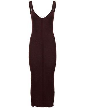 16Arlington Alleno Mohair Blend Knit Midi Dress - Purple