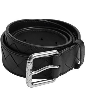 Bottega Veneta Intrecciato Belt - Black