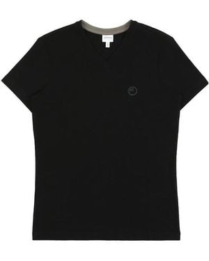 Armani Collezioni V-Neck Short-Sleeved T-Shirt - Black