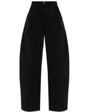 Willy Chavarria Label Denim Trousers - Black