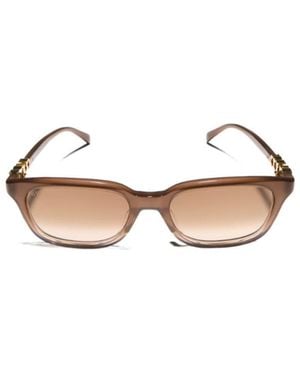 Gucci Rectangular-Frame Sunglasses - White