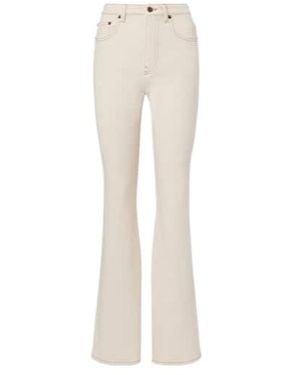Burberry Embroidered Flared Jeans - White