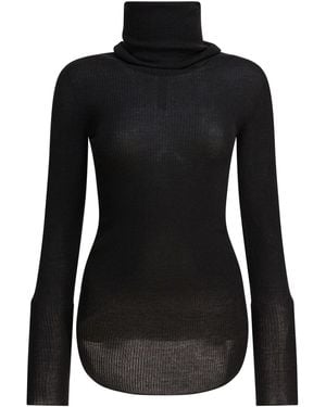 Rick Owens Long-Sleeved Sweater - Black