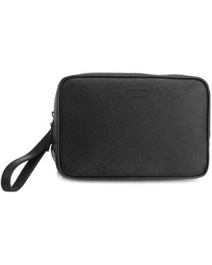 Giorgio Armani Logo Details Clutch - Black