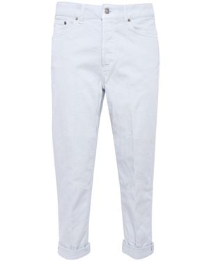 Dondup Button Detailed Cropped Jeans - Blue