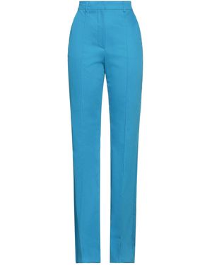 Sportmax Solid Colour Stretch Straight-Leg Trousers - Blue