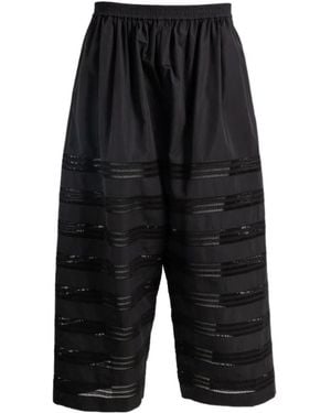 Alaïa Alaïa Sheer Stripe Wide-Leg Pants - Black