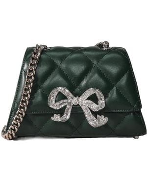 Self-Portrait Bowknot Shoulder Bag - Green