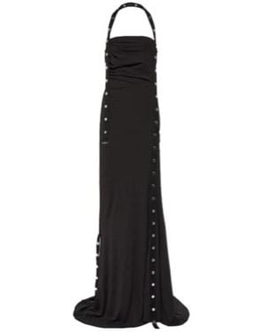 The Attico Jersey Maxi Dress - Black