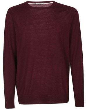 Paolo Pecora Crew Neck Wool Jumper - Red
